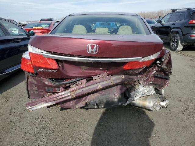 1HGCR2F36DA185933 - 2013 HONDA ACCORD LX BURGUNDY photo 6