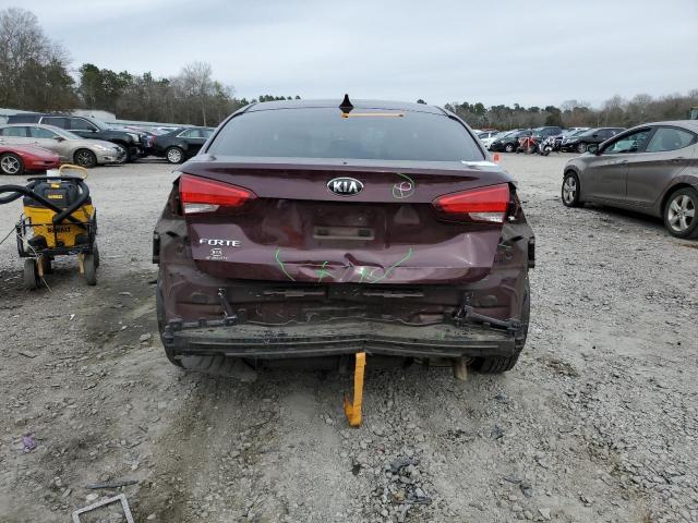 3KPFK4A76HE081662 - 2017 KIA FORTE LX MAROON photo 6