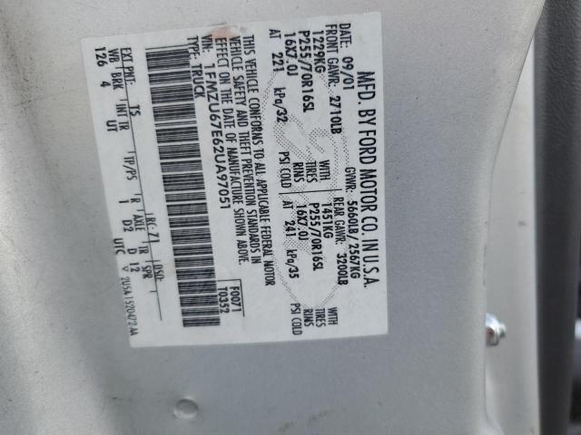 1FMZU67E62UA97051 - 2002 FORD EXPLORER S GRAY photo 13