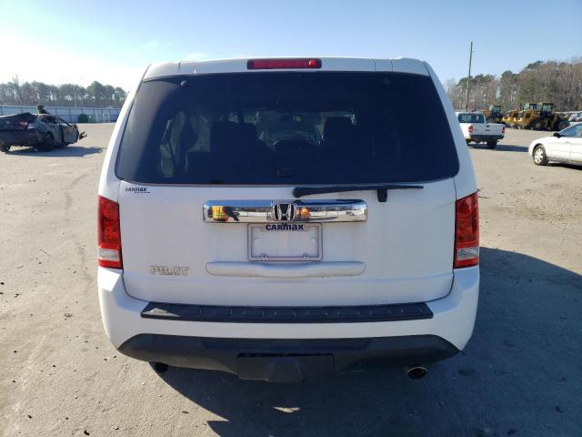 5FNYF3H41DB008481 - 2013 HONDA PILOT EX WHITE photo 6