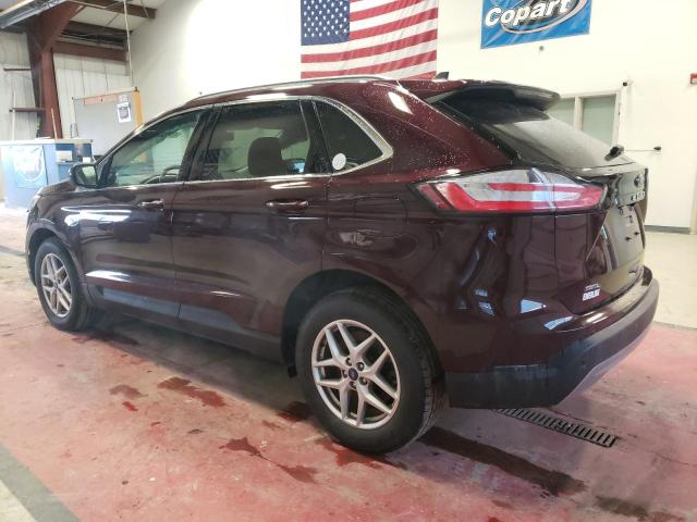 2FMPK4J92MBA15094 - 2021 FORD EDGE SEL BURGUNDY photo 2