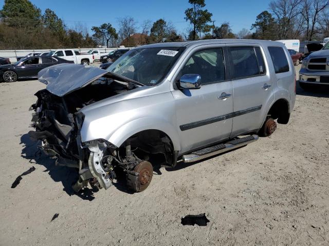 5FNYF4H28EB009942 - 2014 HONDA PILOT LX SILVER photo 1