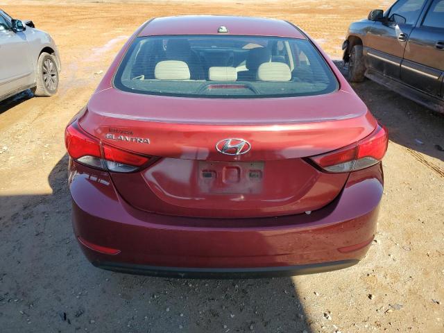 5NPDH4AE7GH702972 - 2016 HYUNDAI ELANTRA SE RED photo 6