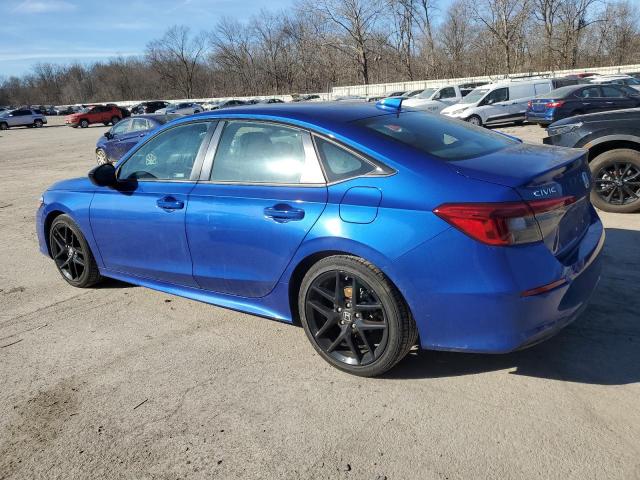 2HGFE2F54NH558285 - 2022 HONDA CIVIC SPORT BLUE photo 2