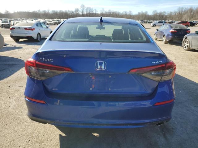 2HGFE2F54NH558285 - 2022 HONDA CIVIC SPORT BLUE photo 6