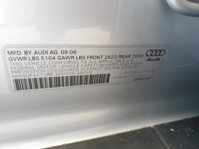 WAUAH74F17N047696 - 2007 AUDI A6 3.2 SILVER photo 12