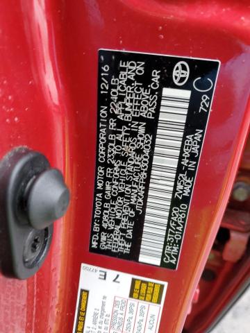 JTDKARFP8H3004032 - 2017 TOYOTA PRIUS PRIM 红色 照片 12