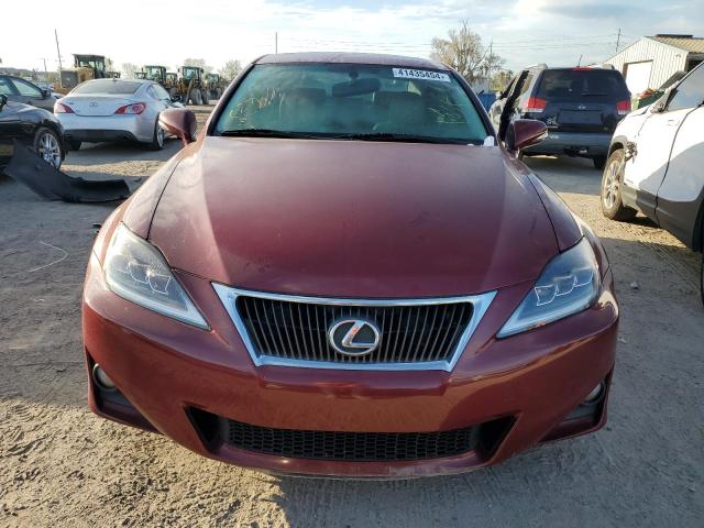 JTHBF5C29B5144944 - 2011 LEXUS IS 250 RED photo 5