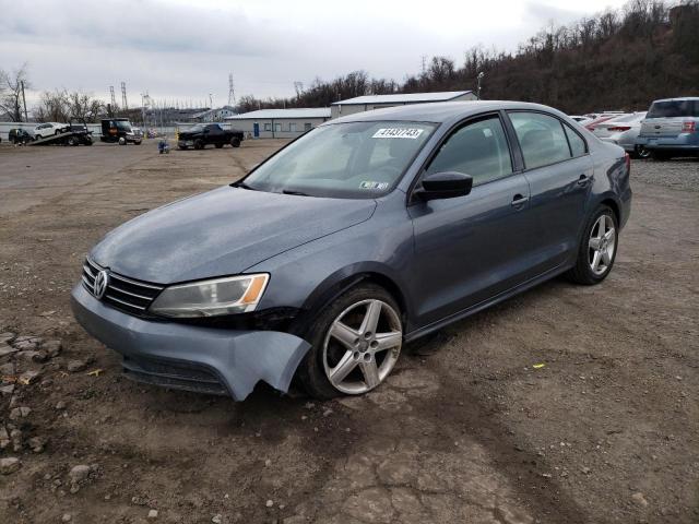 3VW2K7AJ3FM265968 - 2015 VOLKSWAGEN JETTA BASE GRAY photo 1