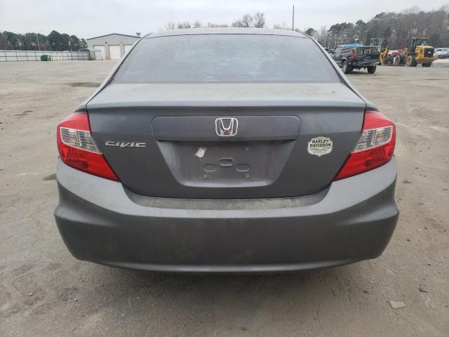 19XFB2F56CE099843 - 2012 HONDA CIVIC LX GRAY photo 6