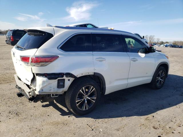 5TDJKRFH3GS262330 - 2016 TOYOTA HIGHLANDER XLE WHITE photo 3