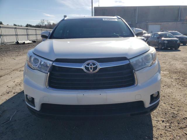 5TDJKRFH3GS262330 - 2016 TOYOTA HIGHLANDER XLE WHITE photo 5
