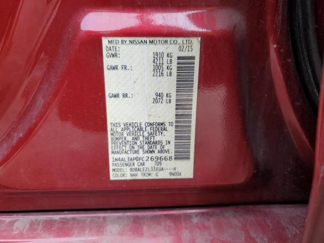 1N4AL3AP0FC269668 - 2015 NISSAN ALTIMA 2.5 RED photo 13