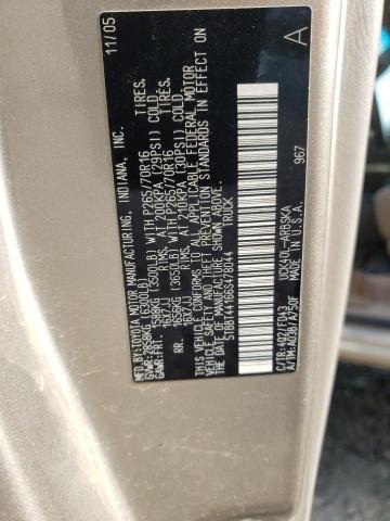 5TBBT44166S478044 - 2006 TOYOTA TUNDRA ACCESS CAB SR5 TAN photo 12