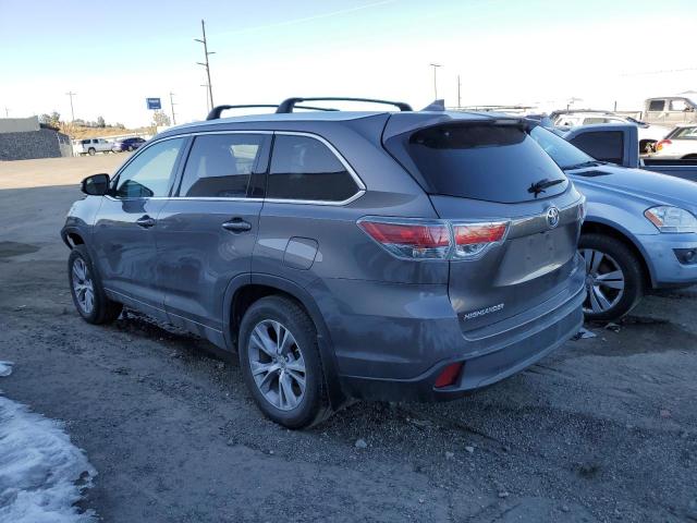 5TDJKRFH0FS160160 - 2015 TOYOTA HIGHLANDER XLE SILVER photo 2