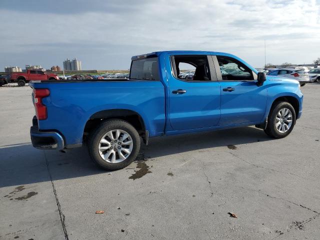 1GCPABEK9NZ638185 - 2022 CHEVROLET SILVERADO C1500 CUSTOM BLUE photo 3