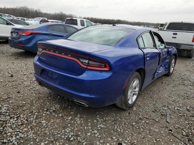 2C3CDXBG3MH628399 - 2021 DODGE CHARGER SXT BLUE photo 3