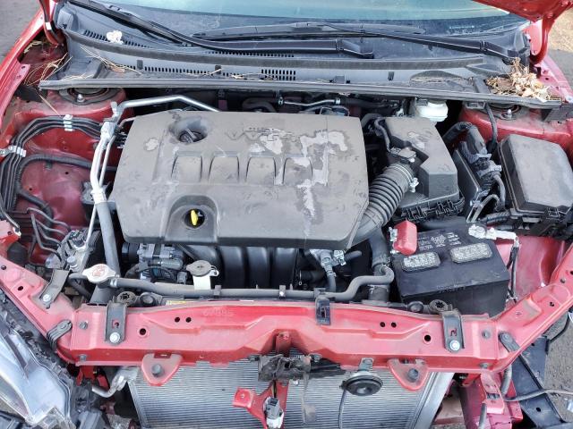 2T1BURHE1KC239633 - 2019 TOYOTA COROLLA L RED photo 11