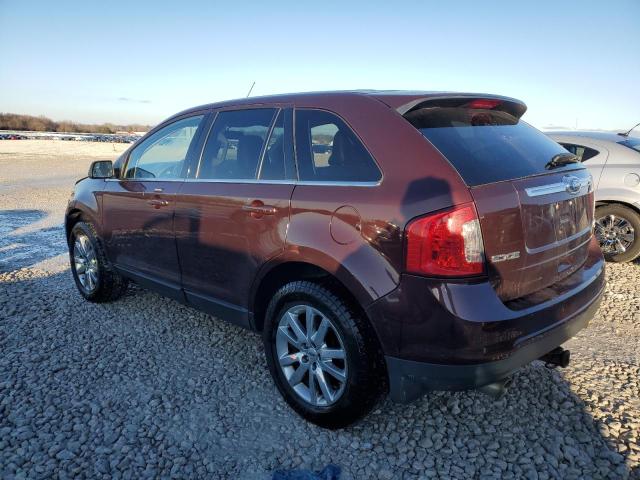 2FMDK4KC4CBA41854 - 2012 FORD EDGE LIMITED BURGUNDY photo 2