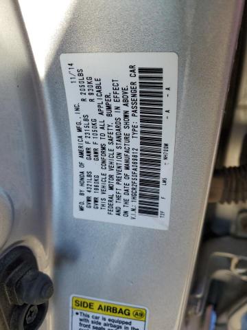 1HGCR2F50FA069812 - 2015 HONDA ACCORD SPORT SILVER photo 12