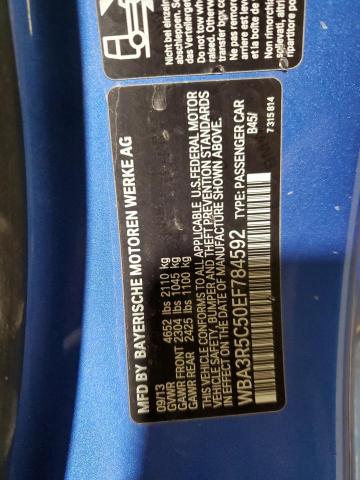 WBA3R5C50EF784592 - 2014 BMW 435 XI BLUE photo 12