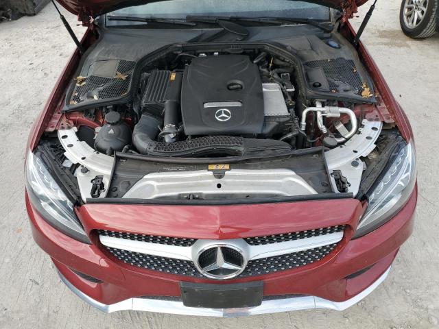 WDDWK4JB8HF524121 - 2017 MERCEDES-BENZ C 300 BURGUNDY photo 11