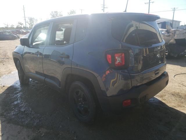 ZACNJAAB7LPL11736 - 2020 JEEP RENEGADE SPORT GRAY photo 2