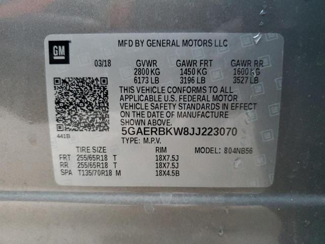 5GAERBKW8JJ223070 - 2018 BUICK ENCLAVE ESSENCE 石墨色 照片 13