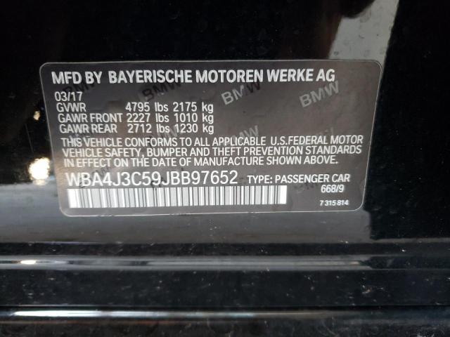 WBA4J3C59JBB97652 - 2018 BMW 430XI GRAN COUPE BLACK photo 13