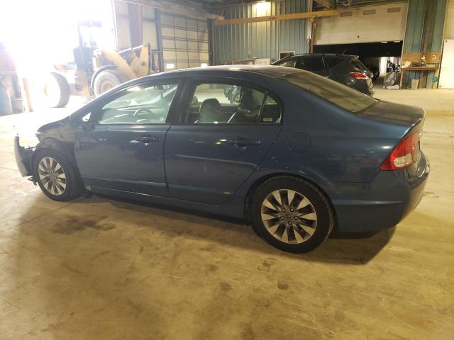 19XFA16989E001744 - 2009 HONDA CIVIC EXL ლურჯი ფოტო 2