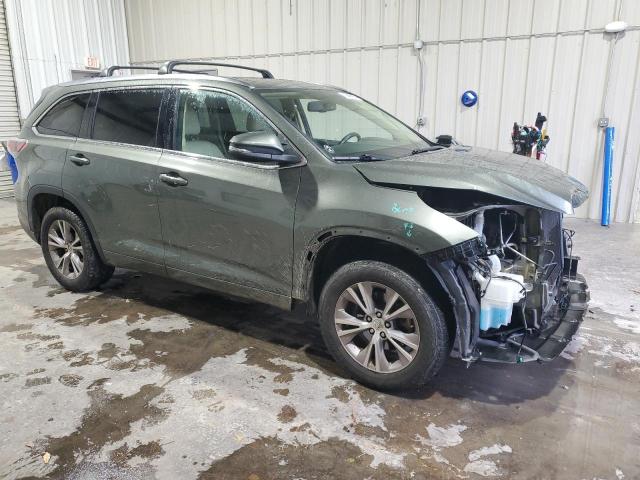 5TDKKRFH6FS044837 - 2015 TOYOTA HIGHLANDER XLE GREEN photo 4