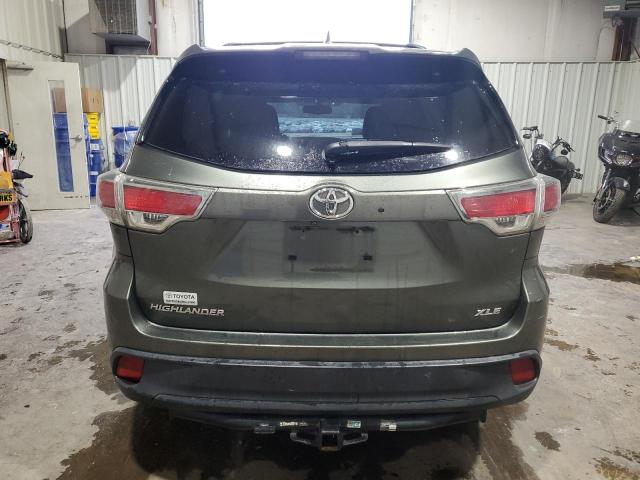5TDKKRFH6FS044837 - 2015 TOYOTA HIGHLANDER XLE GREEN photo 6