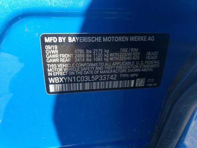 WBXYN1C03L5P33742 - 2020 BMW X2 M35I BLUE photo 13