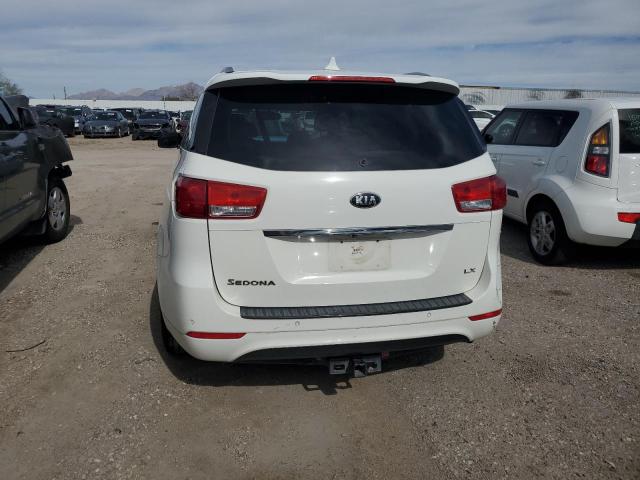 KNDMB5C11G6160151 - 2016 KIA SEDONA LX WHITE photo 6