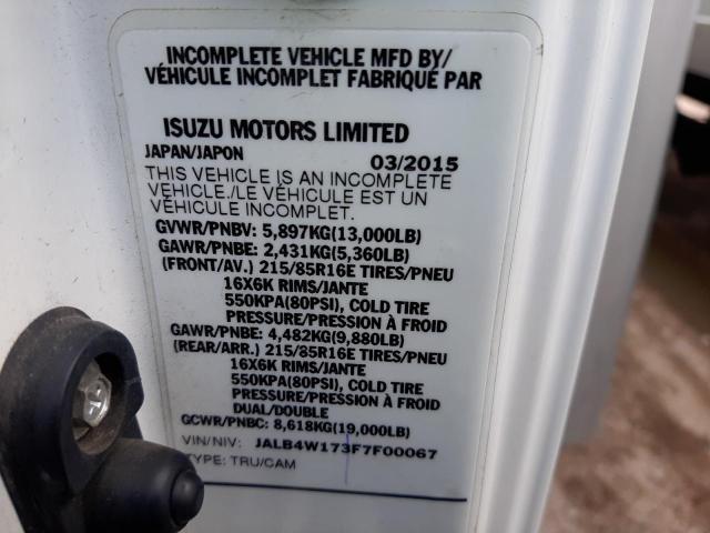 JALB4W173F7F00067 - 2015 ISUZU NPR WHITE photo 13