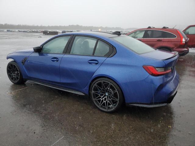 WBS43AY09NFM10618 - 2022 BMW M3 COMPETITION BLUE photo 2