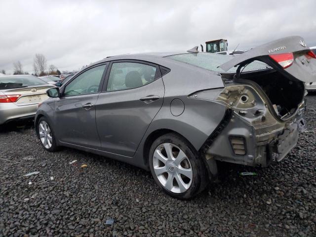 5NPDH4AEXDH213736 - 2013 HYUNDAI ELANTRA GLS GRAY photo 2