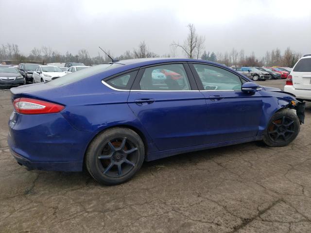 3FA6P0HR8DR231491 - 2013 FORD FUSION SE BLUE photo 3