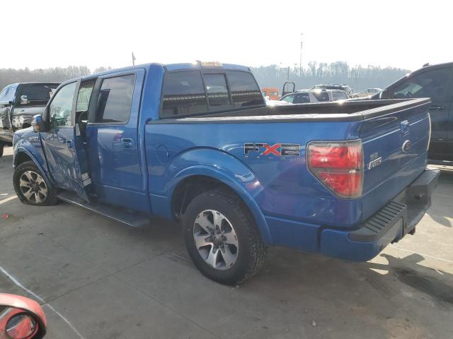 1FTFW1CV2AKE44119 - 2010 FORD F150 SUPERCREW BLUE photo 2