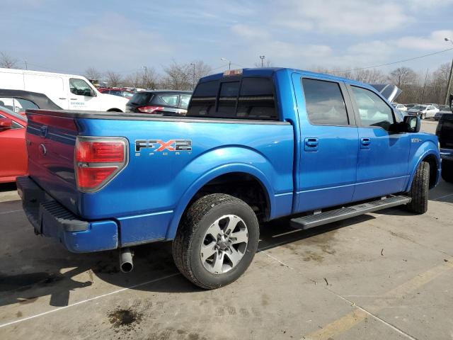 1FTFW1CV2AKE44119 - 2010 FORD F150 SUPERCREW BLUE photo 3