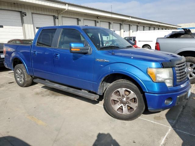 1FTFW1CV2AKE44119 - 2010 FORD F150 SUPERCREW BLUE photo 4