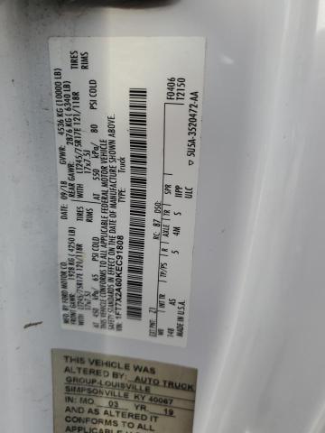 1FT7X2A60KEC91808 - 2019 FORD F250 SUPER DUTY WHITE photo 12