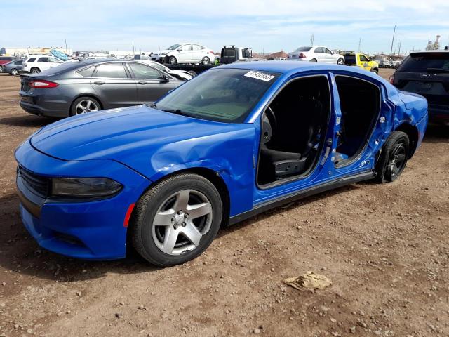 2C3CDXAT7HH569524 - 2017 DODGE CHARGER POLICE BLUE photo 1