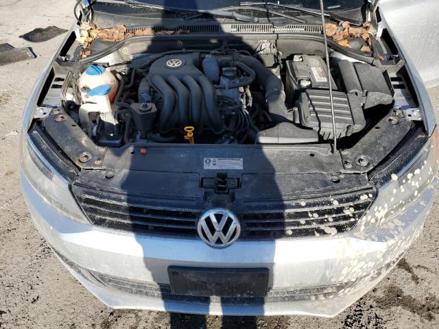 3VW2K7AJ0CM303765 - 2012 VOLKSWAGEN JETTA BASE SILVER photo 11