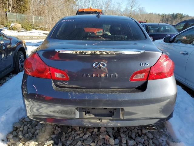 JN1DV6AP0BM600128 - 2011 INFINITI G25 BASE GRAY photo 6