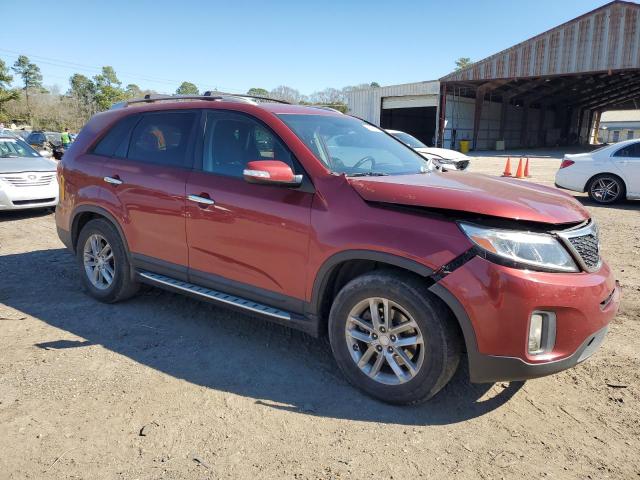 5XYKT3A6XFG564245 - 2015 KIA SORENTO LX RED photo 4