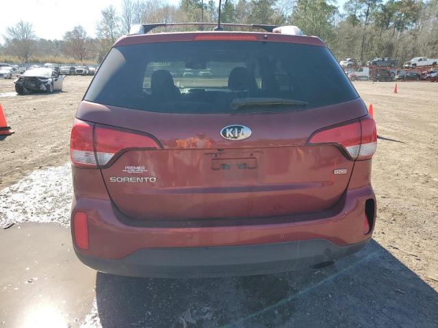 5XYKT3A6XFG564245 - 2015 KIA SORENTO LX RED photo 6