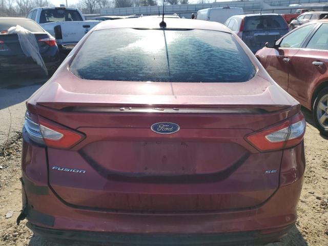 3FA6P0H74GR288614 - 2016 FORD FUSION SE BURGUNDY photo 6