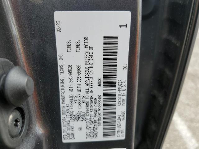 5TFMA5BC7PX002588 - 2023 TOYOTA TUNDRA CREWMAX PLATINUM ნაცრისფერი ფოტო 12