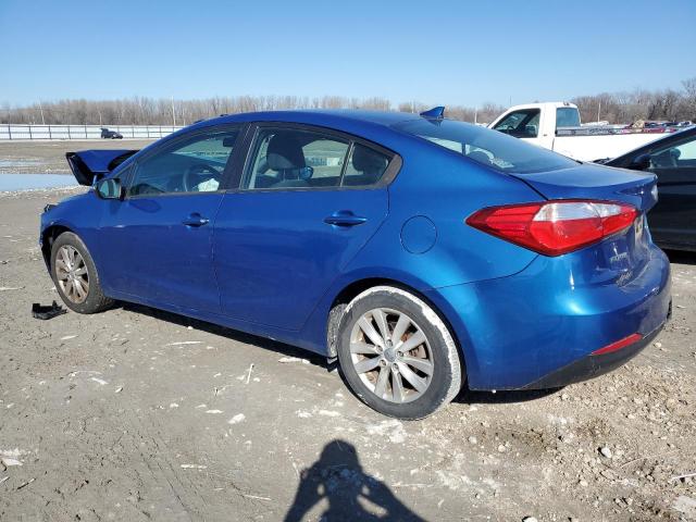 KNAFX4A68E5205413 - 2014 KIA FORTE LX BLUE photo 2